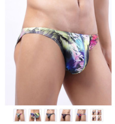 🍆 MEN’S UNDERWEAR — Bold, Bare & Definitely Not from Farmers: S - BRIEFS - LOW WAIST - RED YELLOW BLACK - SIZE XL - SJ-W-ASST**