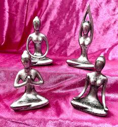 🛍️ THE GIFT FIX: S - YOGA LADIES SILVER SET  OF 4 - SJ-YL-SILVER4**