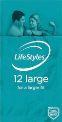 Condoms: 8A - LIFE STYLES  - LARGER 12S - LS-LG-12**