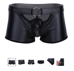 🍆 MEN’S UNDERWEAR — Bold, Bare & Definitely Not from Farmers: S - BOXERS - WET LOOK - RING FRONT - XL - SJ-M-TRUNKS-3**