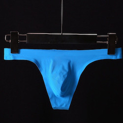 🍆 MEN’S UNDERWEAR — Bold, Bare & Definitely Not from Farmers: S - THONG - SEAMLESS - BLUE  - SIZE XXL - SJ-M-ASST**