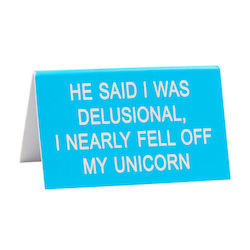💬 Desk-claimer Signs: 5A - DESK SIGN - UNICORN - 122770**