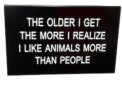 💬 Desk-claimer Signs: 5A - DESK SIGN - LIKE ANIMALS MORE - 188154**