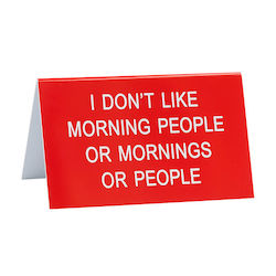 💬 Desk-claimer Signs: S - DESK SIGN -  MORNINGS  - 186906**