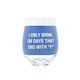 7B - HAND PAINTED WINE GLASS - DAYS END WITH Y - 115534**
