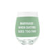 7B - HAND PAINTED WINE GLASS - MARRIAGE - 115542**
