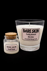 🔥 SKIN & FLAME – Coconut Wax Massage Candles: Bare Skin - Coconut Wax Massage Candle - 200ml **