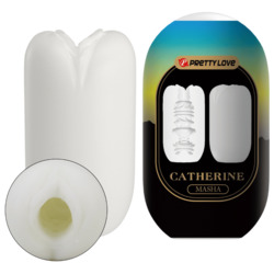 ✊ STROKE ZONE — Just You, Your Hand... and a Whole Lot Better: 2B - PRETTY LOVE CATHERINE MASHA EGG - WHITE - BI-014931**