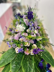 💜 Casket Displays 💜: 🕊️ Lavender Serenity Casket Display