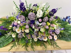 💜 Casket Displays 💜: 🕊️ Lavender Serenity Casket Display