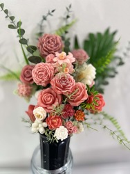 🕊️ Memorial Spike Arrangements 🕊️: 🌸 Dusky Rose Memorial Spike Arrangement 🌸