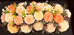 🕊️ Memorial Arrangements 🕊️: 🌸Apricot Sunset Garden - SJ-LGMD-05** 🌸
