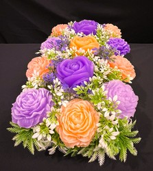 🕊️ Memorial Arrangements 🕊️: 🌸Apricot and Violet Peony Garden - SJ-MEDMD-02** 🌸