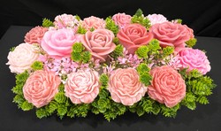 🕊️ Memorial Arrangements 🕊️: 🌸Blush and Coral Rose Garden - SJ-MEDMD-04** 🌸