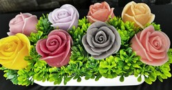 🕊️ Memorial Graveside Arrangements 🕊️: 🌸 Rainbow Roses - Footprint Arrangement - SJ-FP-06🌸