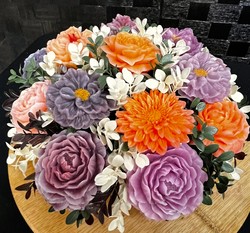 Our Hire Collection: 🌸 APRICOT AND LAVENDER GARDEN BOWL DISPLAY 🌸